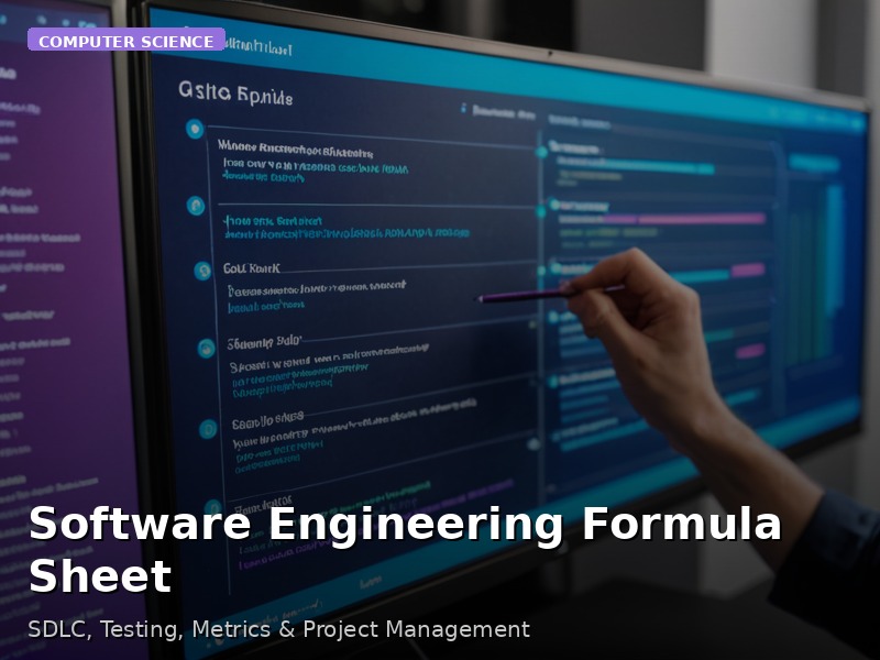 Software Engineering Formula Sheet