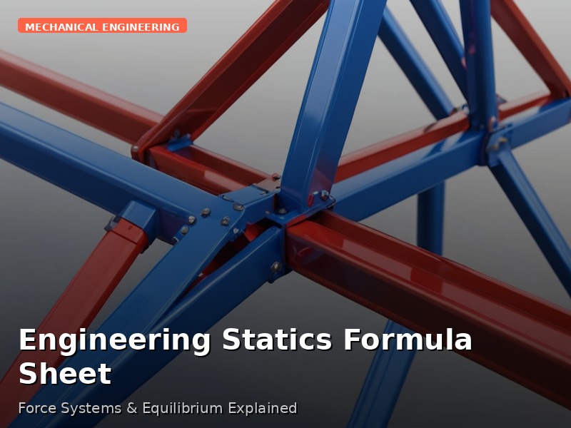 Engineering Statics Formula Sheet