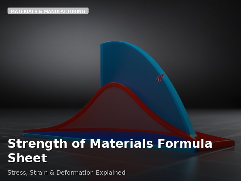 Strength of Materials Formula Sheet