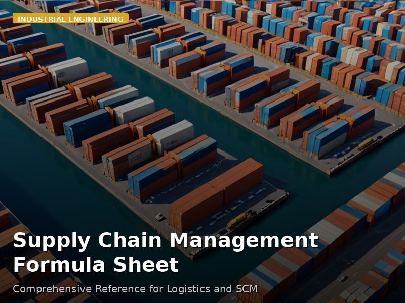 Supply Chain Management Formula Sheet