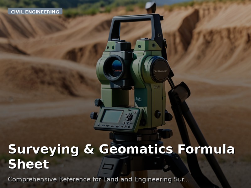 Surveying & Geomatics Formula Sheet