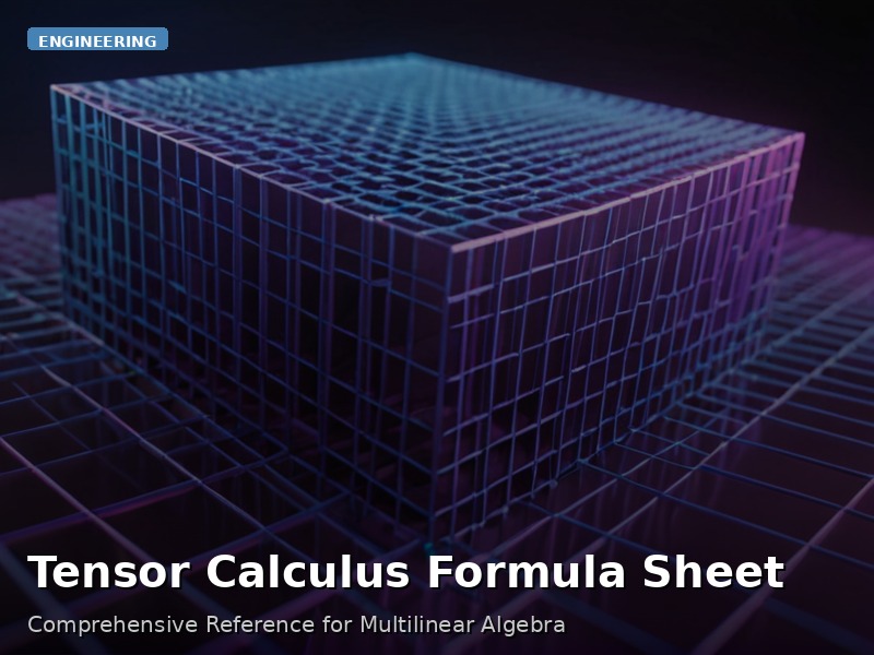 Tensor Calculus Formula Sheet