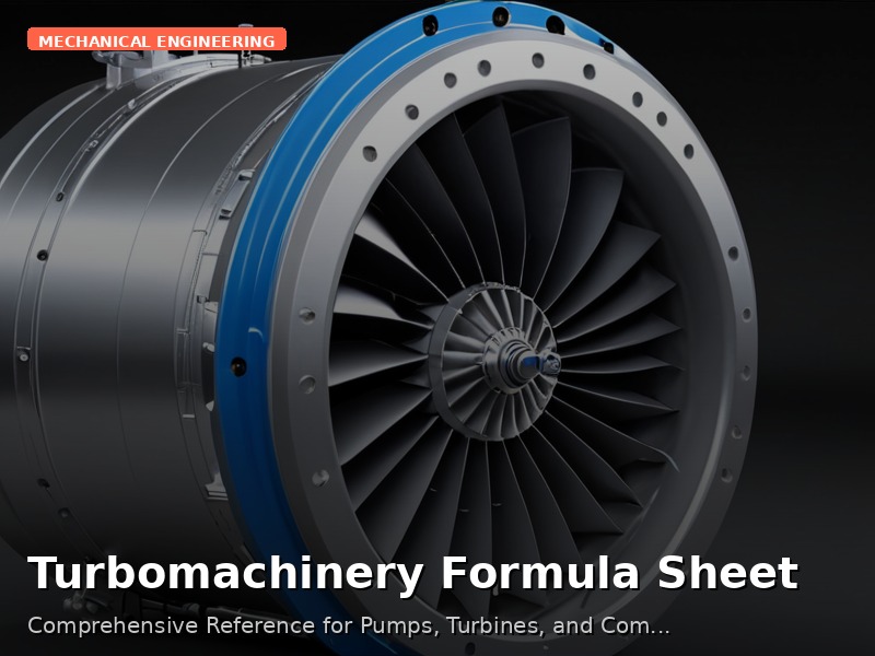 Turbomachinery Formula Sheet