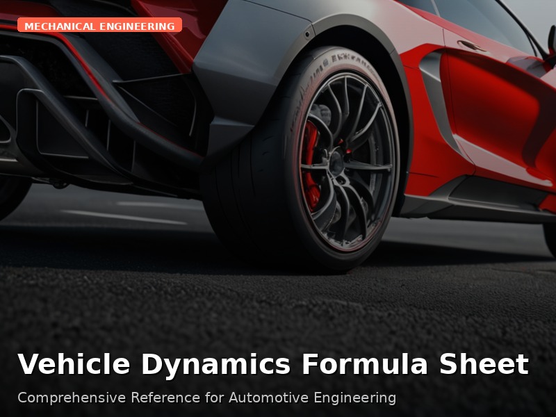 Vehicle Dynamics Formula Sheet
