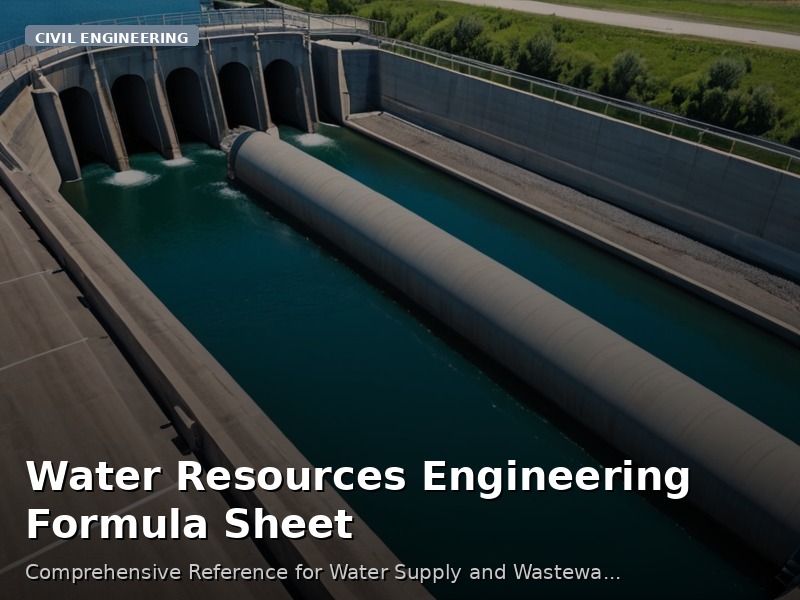 Water Resources Engineering Formula Sheet