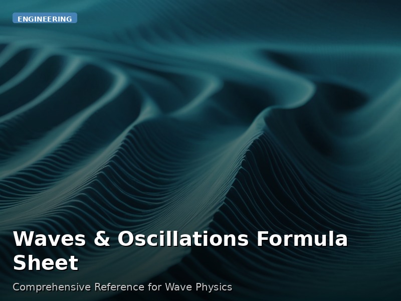 Waves & Oscillations Formula Sheet