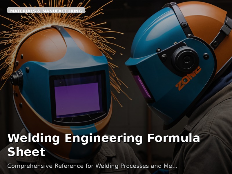 Welding Engineering Formula Sheet